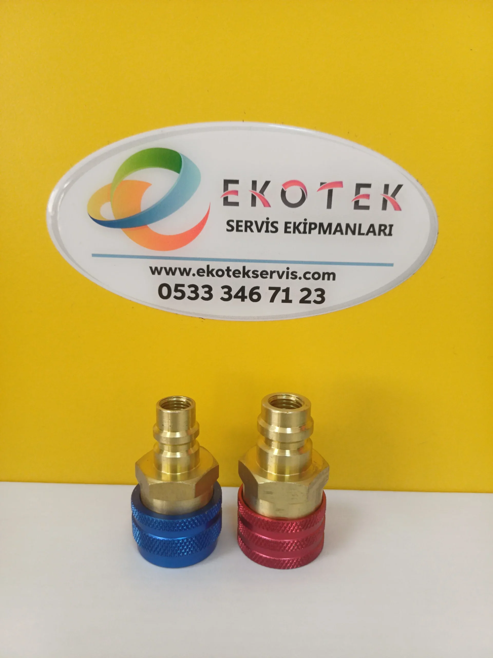R1234yf den R134a ya dönüştürücü adaptör seti